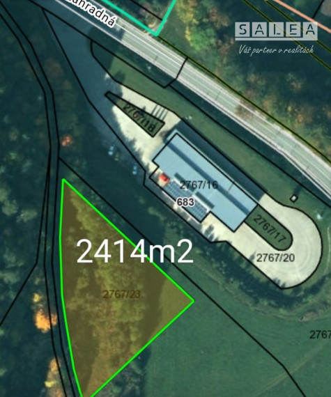 Lukratívny pozemok v tichej lokalite obce Jaklovce o celkovej rozlohe 2414 m2