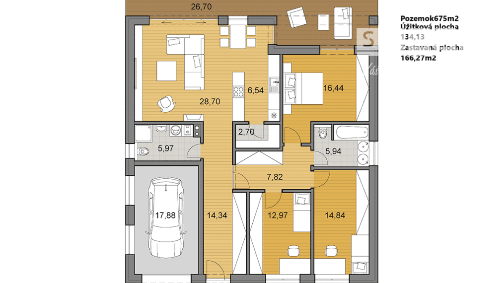 4 izbový bungalov, garáž, 540m2, Hájna ulica, Bernolákovo