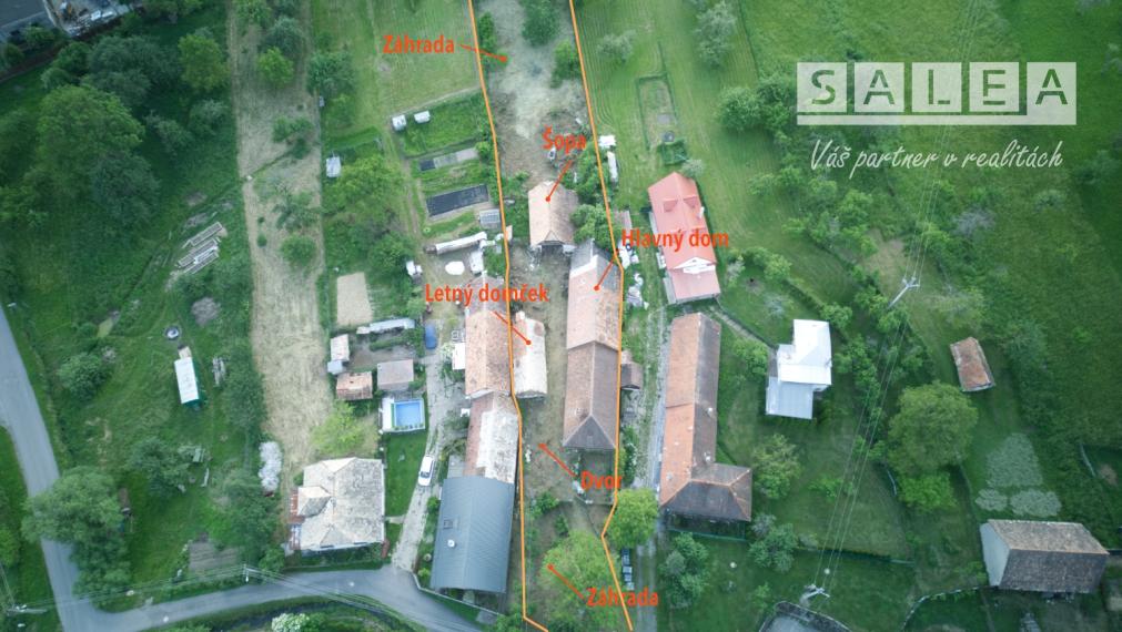 4 izbový rodinný dom, 2695m2, Baďan okres Banská Štiavnica