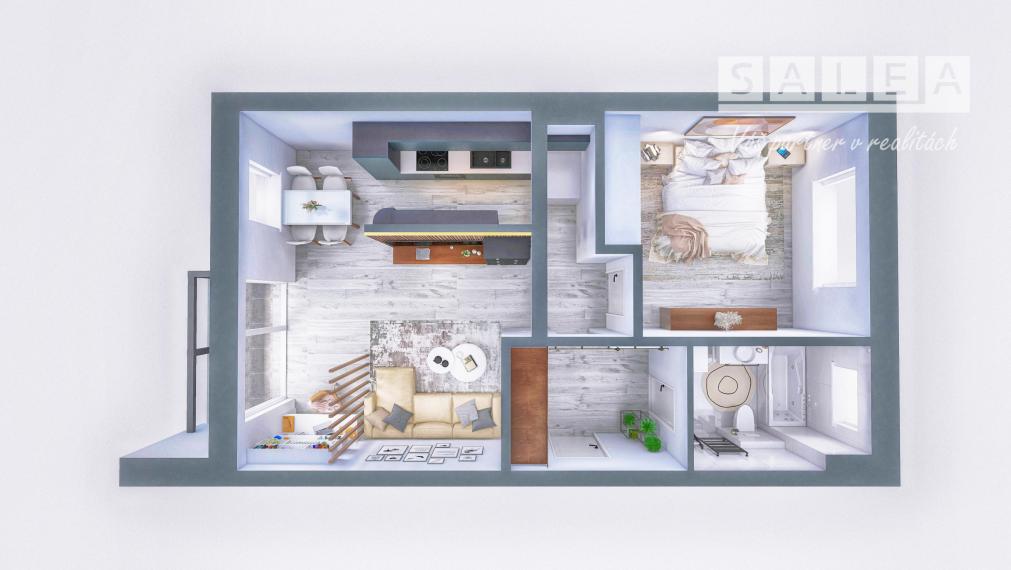 Novostavba 2-izbový byt+balkón 57,7m2 Dvorníky pri Hlohovci