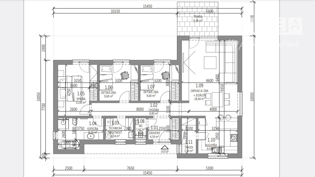 4 izbový rodinný dom Novostavba v obci Trstice okr. Galanta