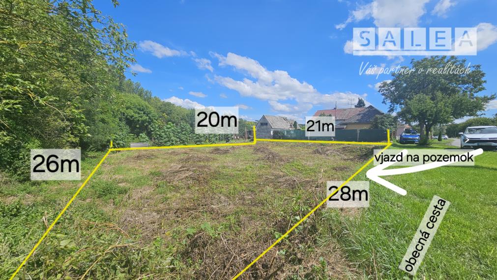 stavebný pozemok 578m2 Tomášikovo