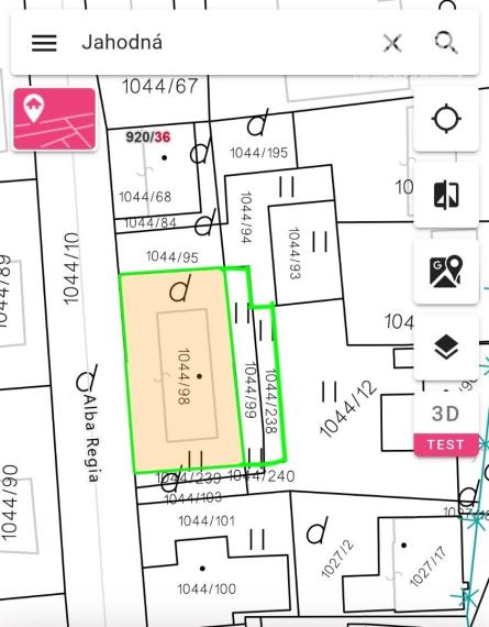 Predaj pozemku 156m2 Jahodná, právoplatné stavebné povolenie