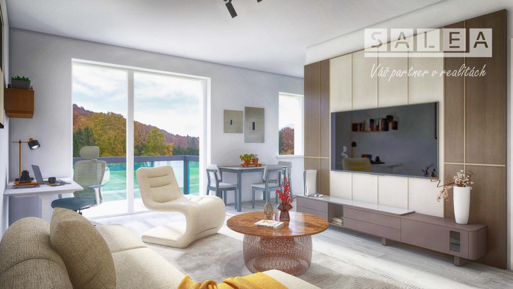 Novostavba 1-izbový byt+balkón  41m2 Dvorníky pri Hlohovci