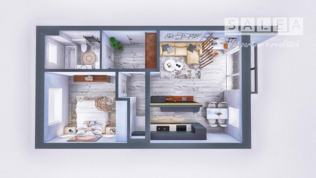 Novostavba 2-izbový byt+balkón 57,7m2 Dvorníky pri Hlohovci