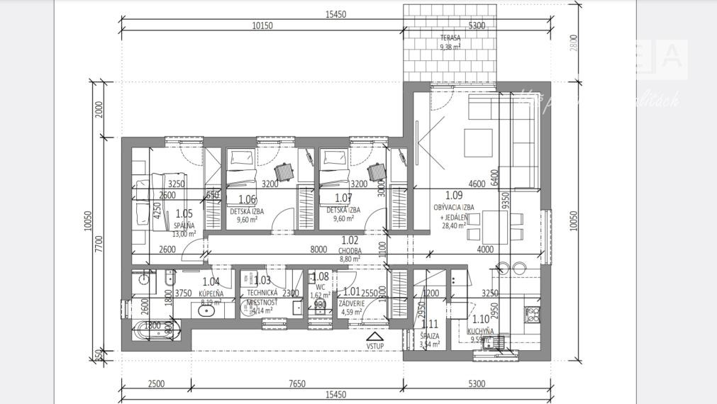 4 izbový rodinný dom Novostavba v obci Trstice okr. Galanta