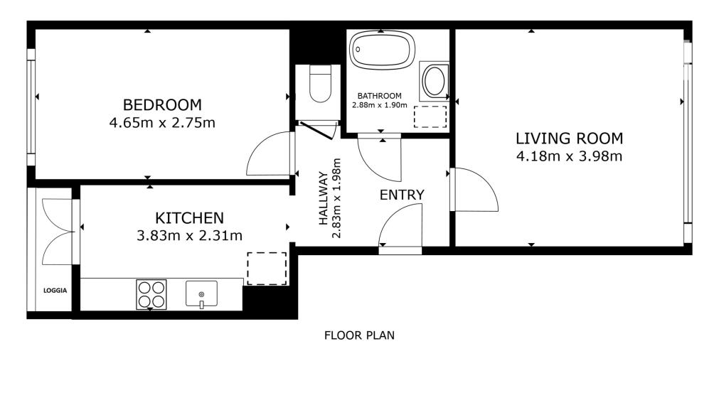 ZREKONŠTRUOVANÝ 2-IZBOVÝ BYT, LOGGIA, 49m², ŽILINA - SOLINKY