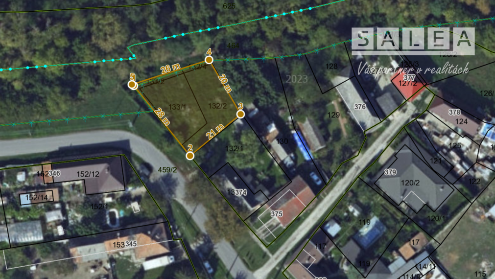 stavebný pozemok 578m2 Tomášikovo