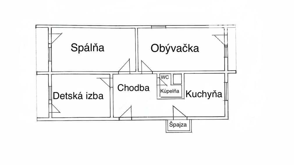 3 izbový svetlý byt 80,8 m2, 3 balkóny, špajza v byte Trnava A.Kubinu
