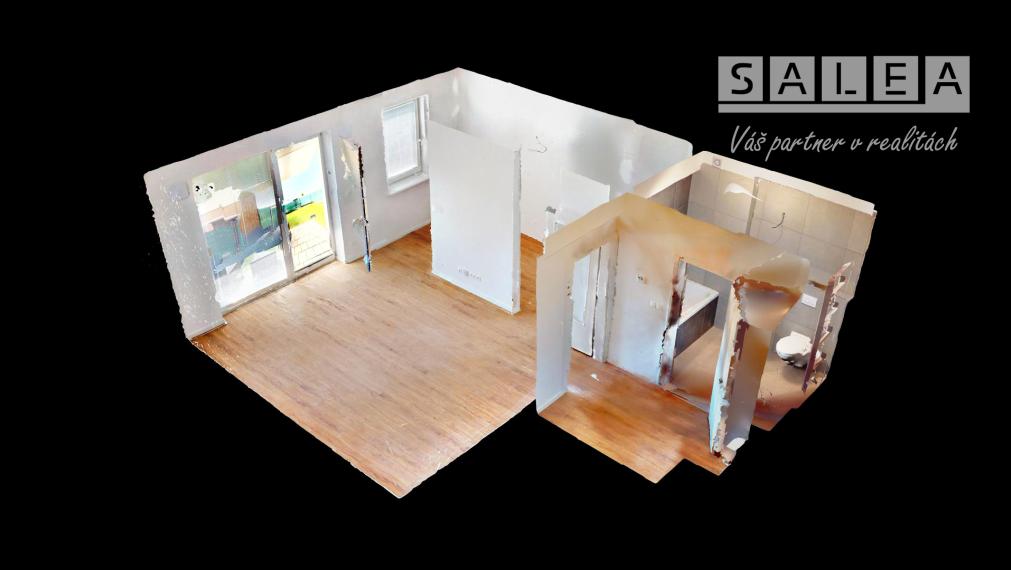 1-izbový byt (33,9m2)+záhradka (50m2) Dvorníky pri Hlohovci