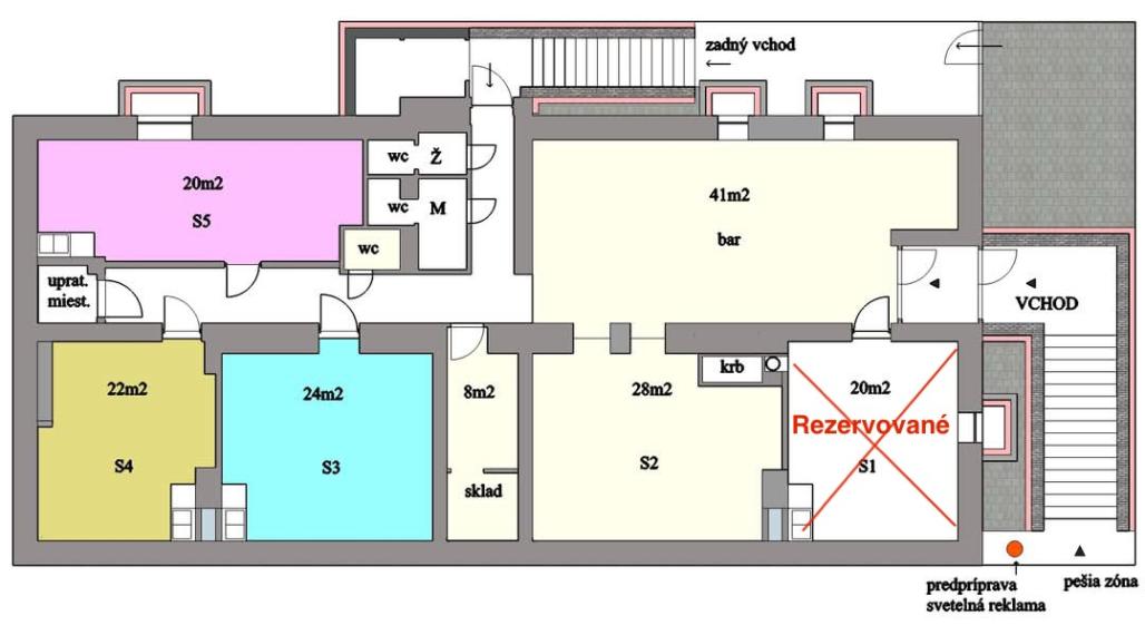 Prenájom pre pestrú ponuku služieb pešia zóna Šaľa 200 m2 alebo po miestnostiach