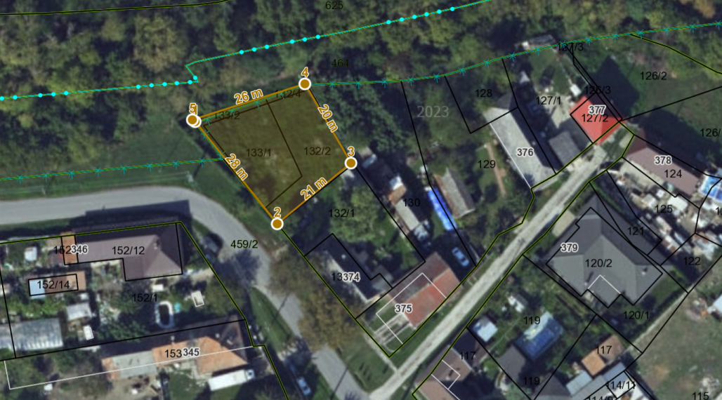 stavebný pozemok 578m2 Tomášikovo