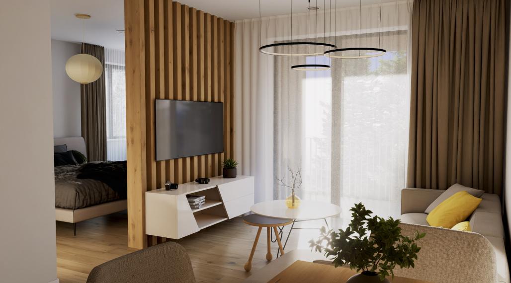 Dvojizbový byt v projekte Srdce Grobu, 49 m2, novostavba