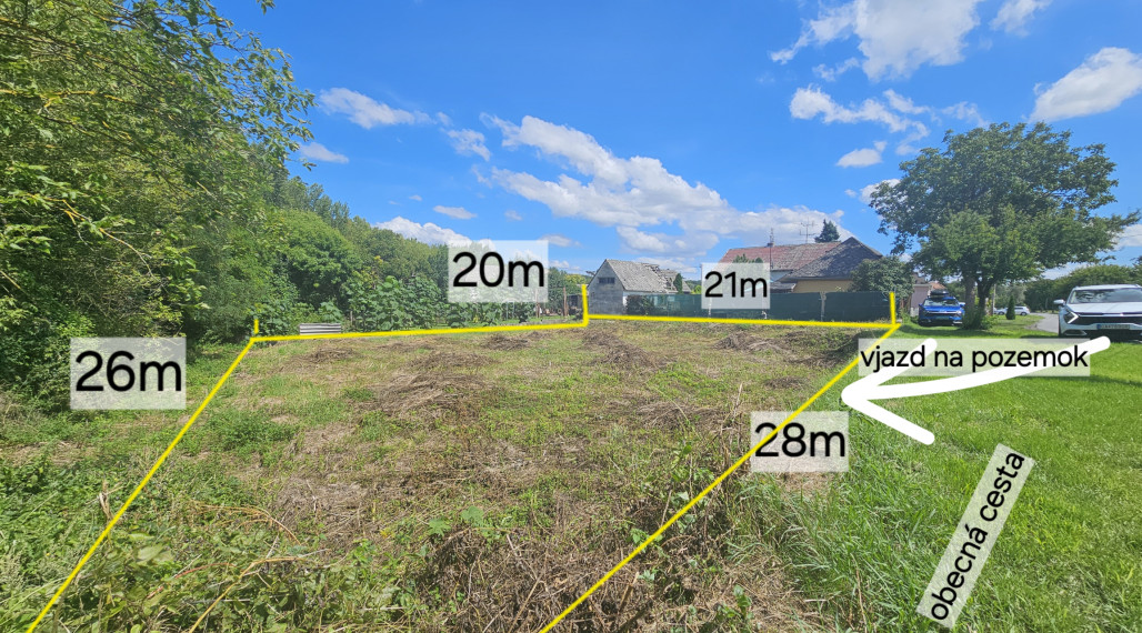 stavebný pozemok 578m2 Tomášikovo