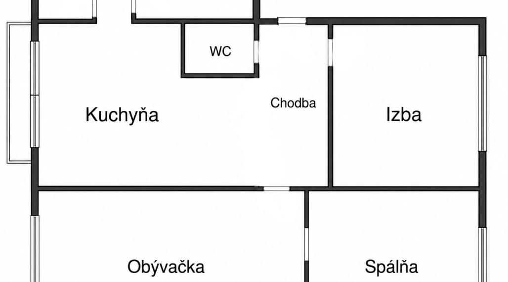 3 izbový byt 74 m2 pôvodný stav v Šaľa-Veča na ul. Hollého