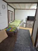Záhrada s chatkou, bazénom a záhradným domčekom 276 m2