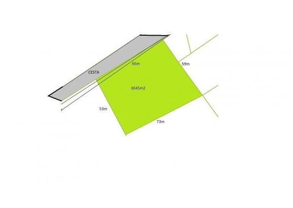 Krásny pozemok v obci Chvojnica časť - Hate o výmere 3845m2