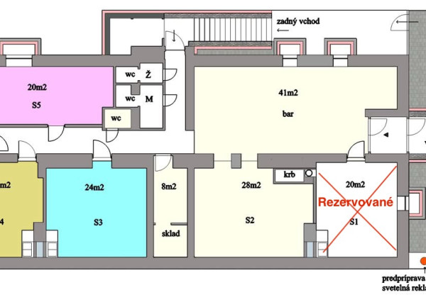 Prenájom pre pestrú ponuku služieb pešia zóna Šaľa 200 m2 alebo po miestnostiach