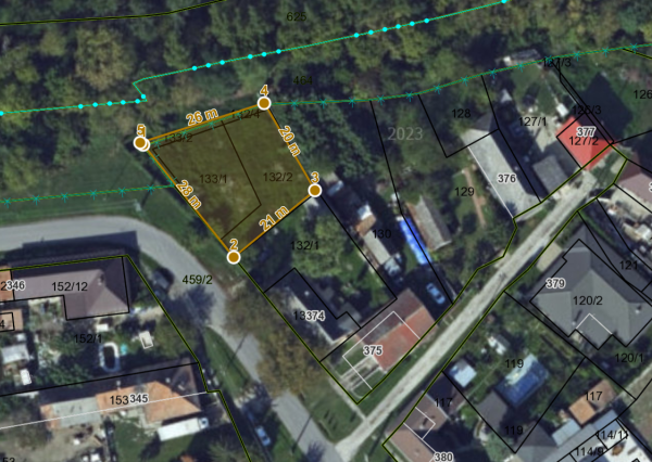 stavebný pozemok 578m2 Tomášikovo