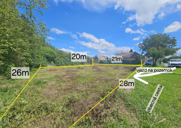 stavebný pozemok 578m2 Tomášikovo