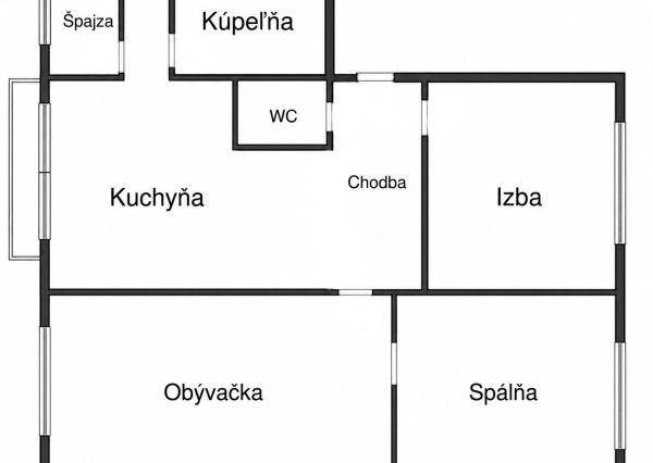 3 izbový byt 74 m2 pôvodný stav v Šaľa-Veča na ul. Hollého