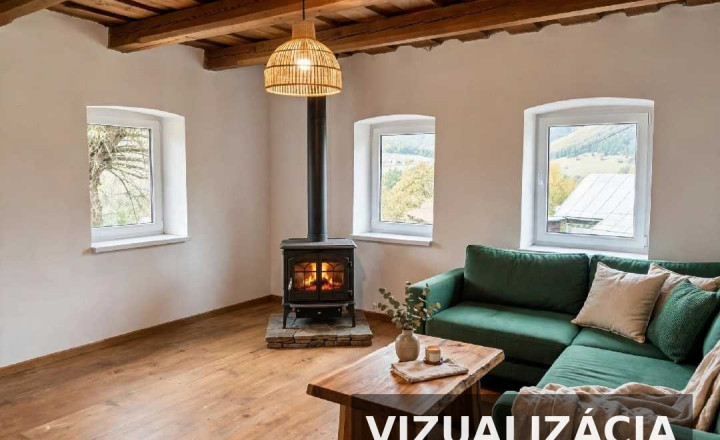 Kamenná chalupa s vlastným potôčikom pod lesom v obci Slovinky - fotografia 17